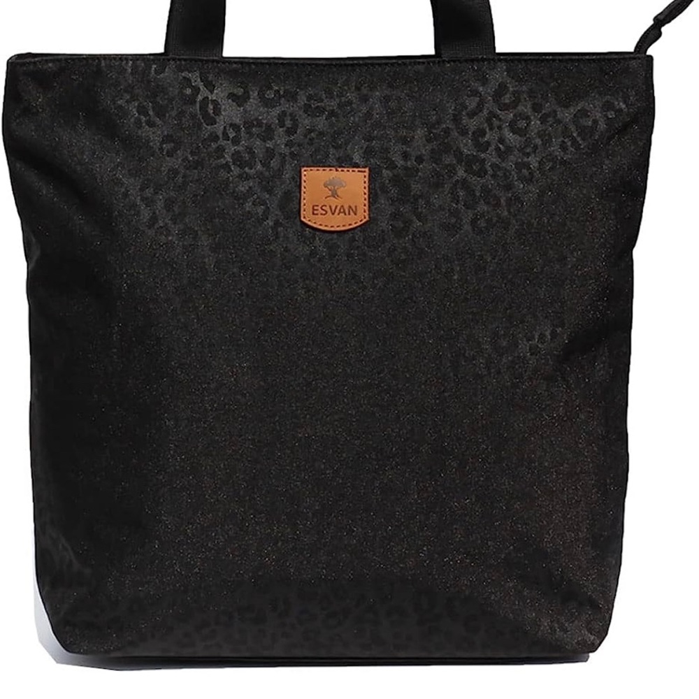 New Esvan Black Tote Shoulder Bag Turquoise Lining, Gym Travel #F